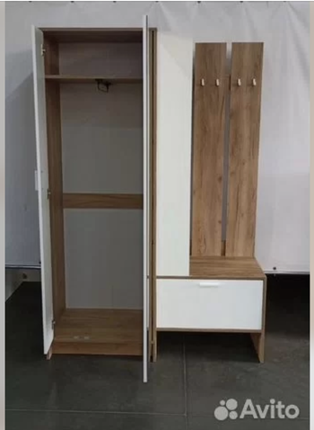 Прихожая Ирис Белый / Дуб Крафт золотой