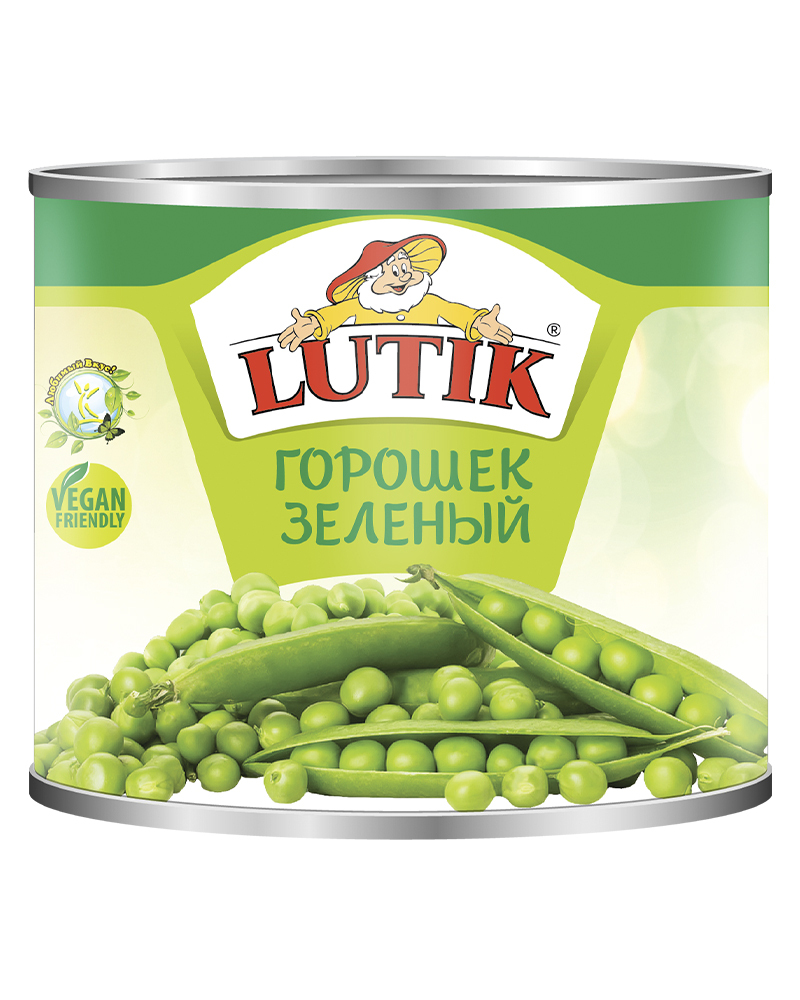 Горошек зеленый Lutik, 3100 мл