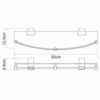 WasserKRAFT Exter K-5244 Полка косметическая, цвет: бронза