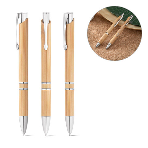 BETA BAMBOO. Шариковая ручка из бамбука с зажимом
