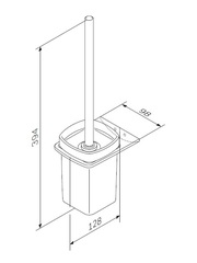 Стойка с туалетной щеткой AM.PM INSPIRE 2.0 - A50A33400