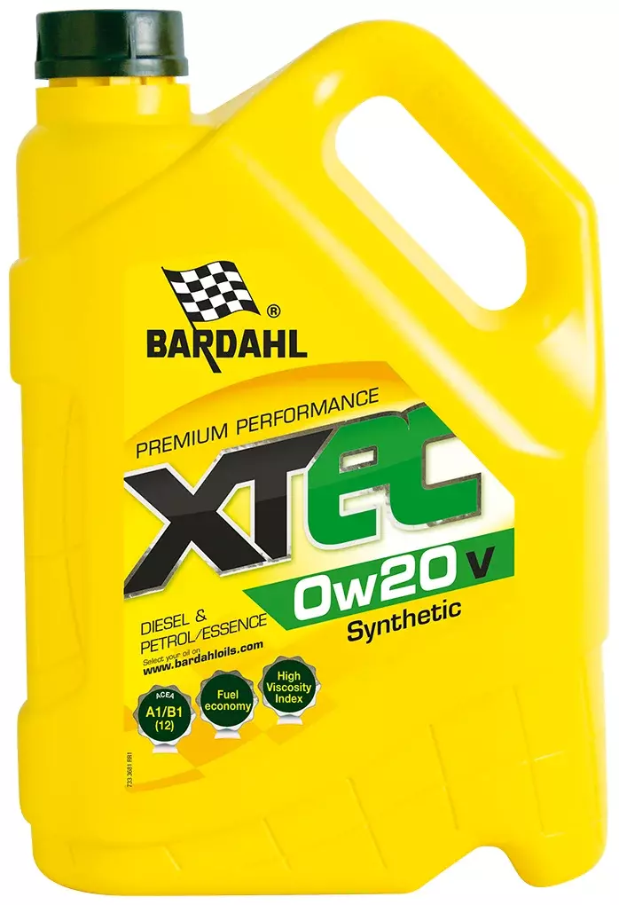 Синтетическое моторное масло Bardahl XTEC 0W-20 V, 5 л