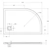 BelBagno TRAY-MR-UNO-RH-120/80-550-35-W-R-BO Поддон из искусственного мрамора в комплекте с сифоном с белой матовой декоративной накладкой
