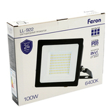 Прожектор светодиодный ДО-100w 6400К 9500 Лм IP65 черный LL-922 32103 FERON — фото 9