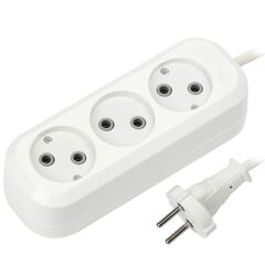 Удлинитель бытовой 3 гн, 7 м, ПВС, 2х1 мм2, б/з, Smartbuy, SBE-10-3-07-N