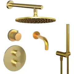 Paini 78PJSET36911THSHBATH Комплект для ванны/душа Кокс на 3 потребителя, встраиваемый, брошированное золото фото
