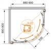 Cezares ANIMA-W-R-2-90-P-CR Душевой уголок, цвет: хром