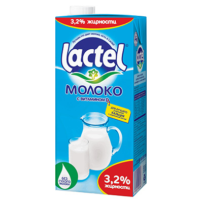 Молоко Lactel с витамином D 3.2%