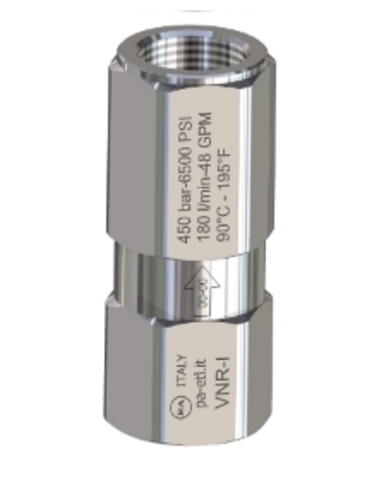 Обратный клапан VNR-I 3/8 Bsp 40 л/мин нерж.