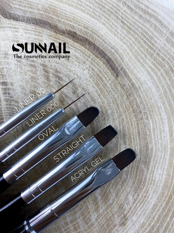 SUNNAIL Кисть черная с колпачком OVAL (овал)