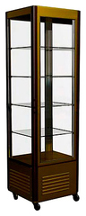 Кондитерская витрина Carboma Latium D4 VM 400-1 (R400C Люкс коричнево-золотой, 1/2, INOX)