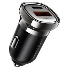 Автозарядка ACEFAST B19 Fast PD 30W USB-C&USB-A In-Car Charger, металлик