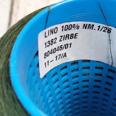 Лен 100% ZIRBE 1/26 зеленый