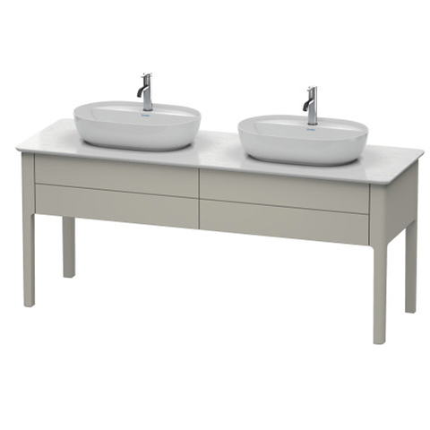 Duravit Luv LU9562B6060 База напольная для двух раковин 743x1788x570, 2 выдв.ящика, цвет серо-коричневый шелковисто-матовый