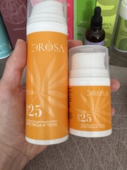 Фото к отзыву на Солнцезащитный крем SPF25 для лица и тела, ЭROSA, 150 мл