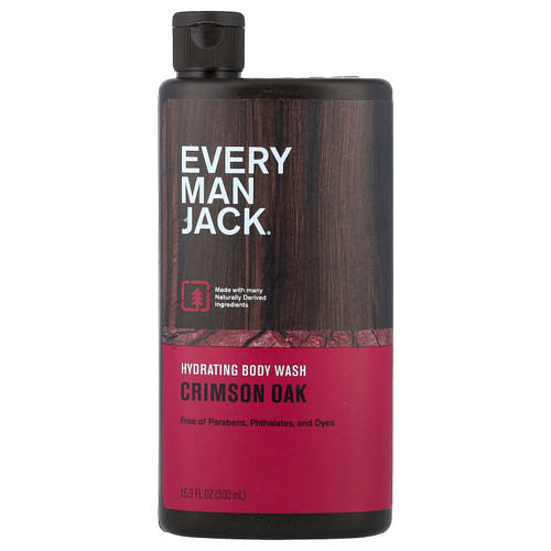 Every Man Jack, увлажняющий гель для душа, малиновый дуб, 500 мл (16,9 жидк. унции)