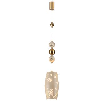 Подвес 1*E27 5444/1 бежевый/античная бронза KARELIA Odeon Light Exclusive