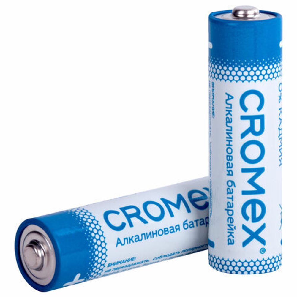 Батарейки алкалиновые "пальчиковые" КОМПЛЕКТ 4 шт., CROMEX Alkaline, AA (LR6, 15A), блистер, 457130