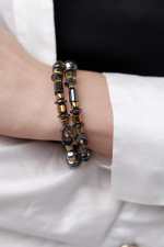 Coins Frame black gem Браслет арт.1350