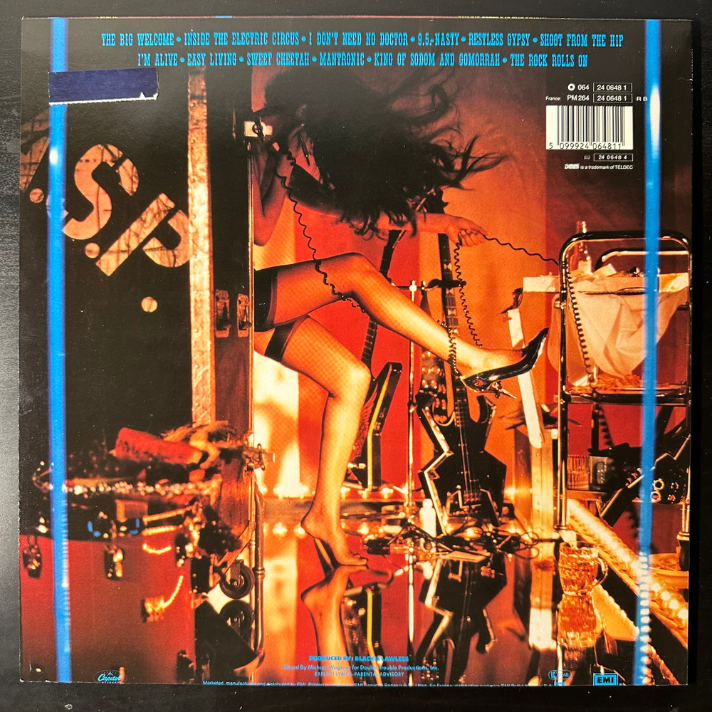WASP ‎– Inside The Electric Circus (Европа 1986г.)