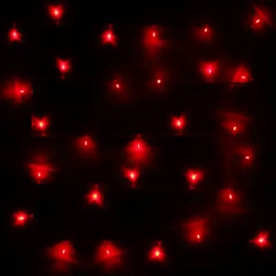 Гирлянда для дома 24м 280 ламп LED прозрач.пров.,8 реж, IP-20, Красный (возможность соединения)
