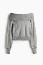 Свитер с открытыми плечами — прямой вырез - H&M