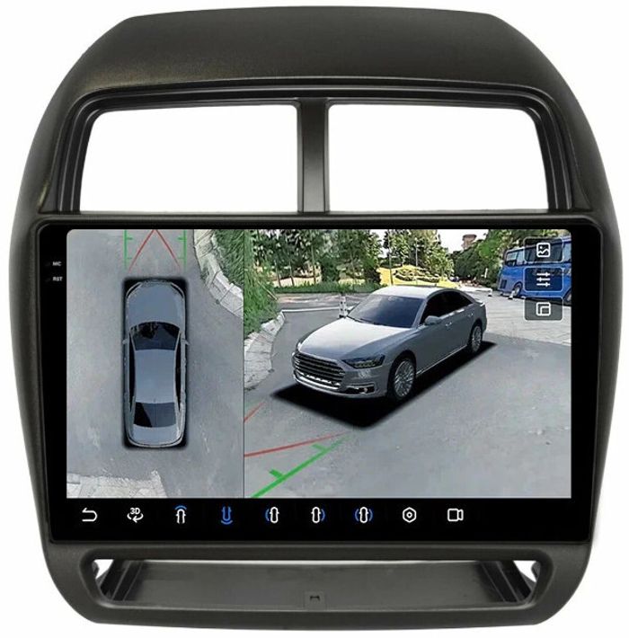 Магнитола для Mitsubishi ASX 2017+ - FarCar BX10-360-7064N10 монитор 10.36" 2K QLED на Android 13, Быстрая, CarPlay, 4G SIM-слот, 4 камеры в комплекте
