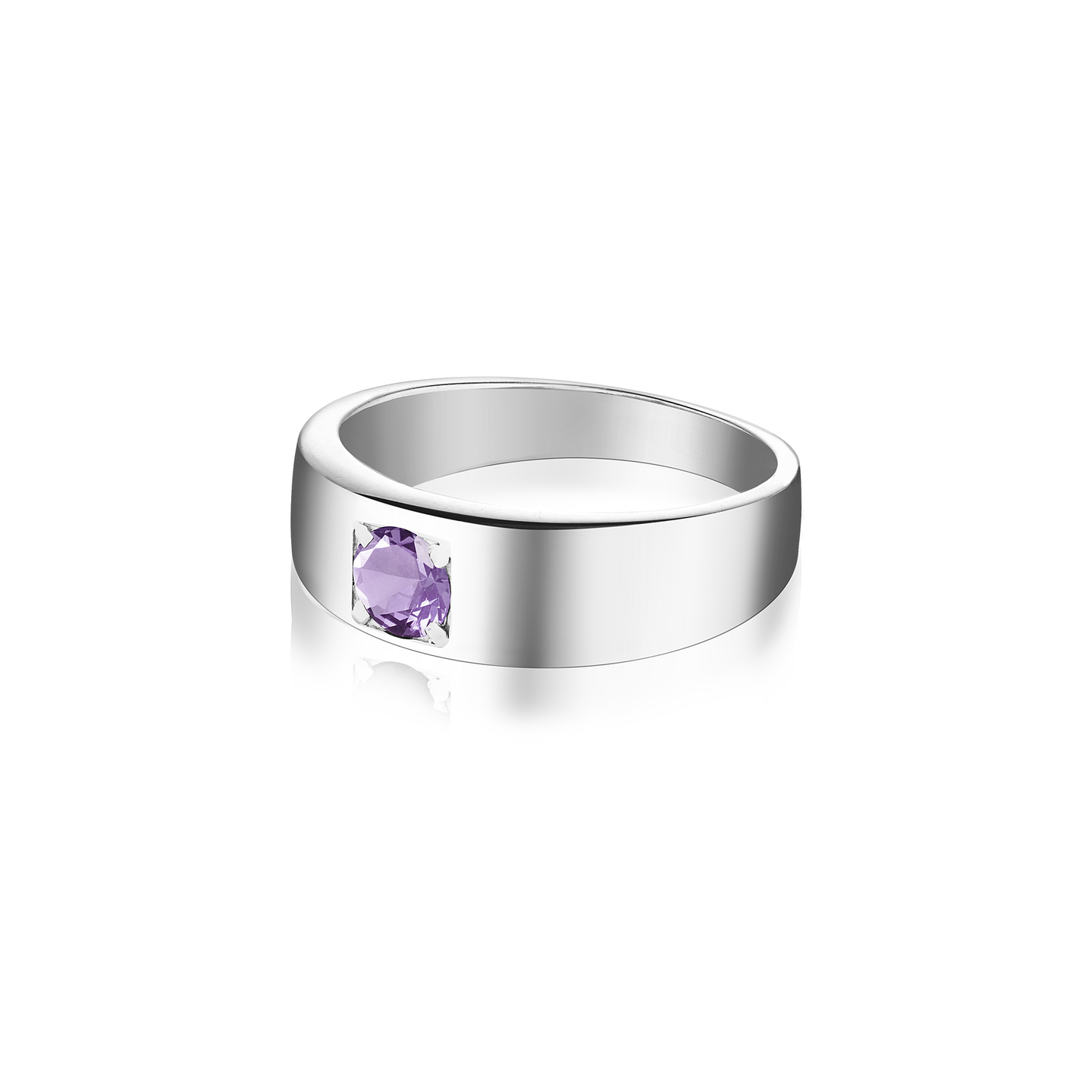 Кольцо Кристал Раунд с аметистом / Crystal Round