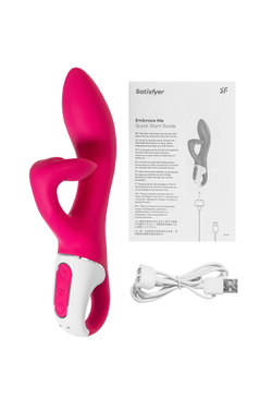 Нереалистичный вибратор Satisfyer Embrace me, красный