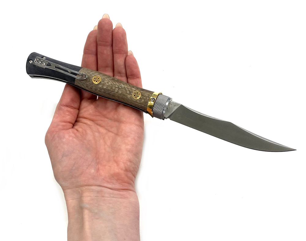 Складной нож Кабальеро-02, сталь D2, G10 и микарта