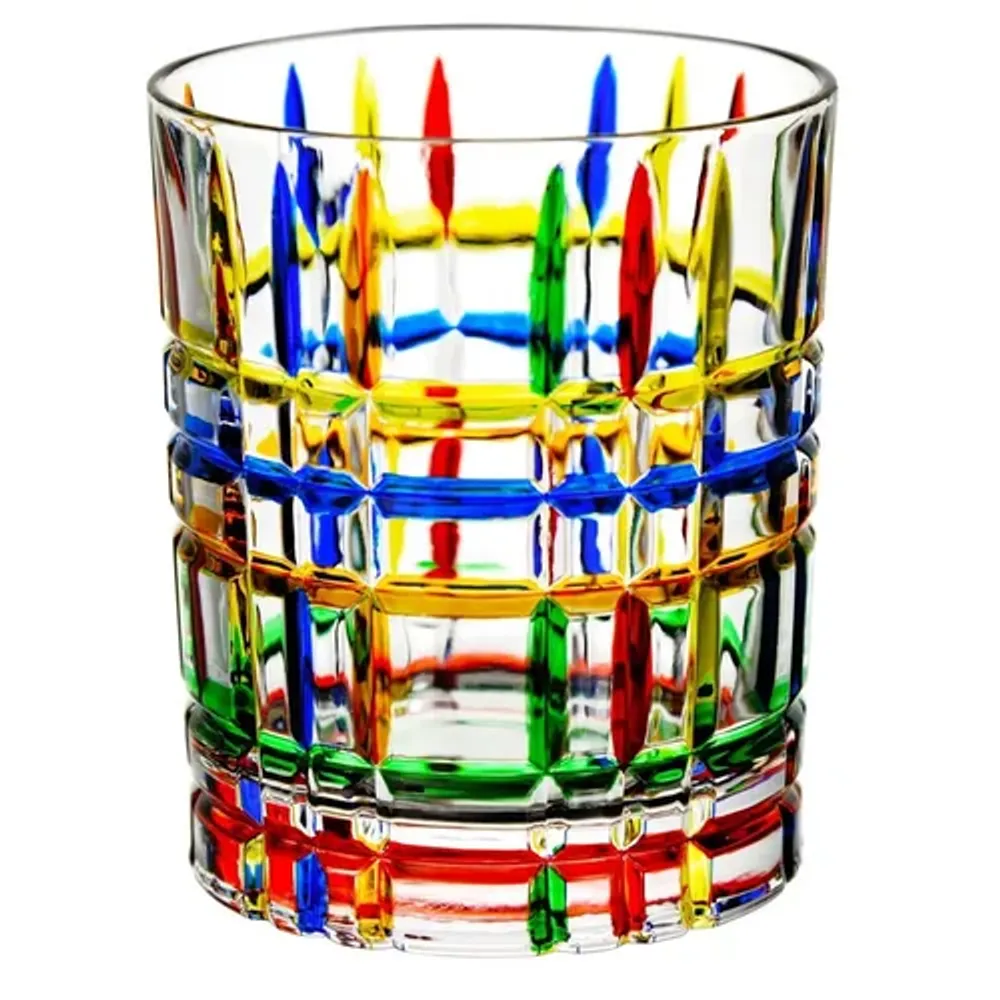 Стакан Олд Фэшн 300 мл Mosaic Stripes декор d 8 см h9,3 см "UTOPIA" P.L.- Barbossa [6]