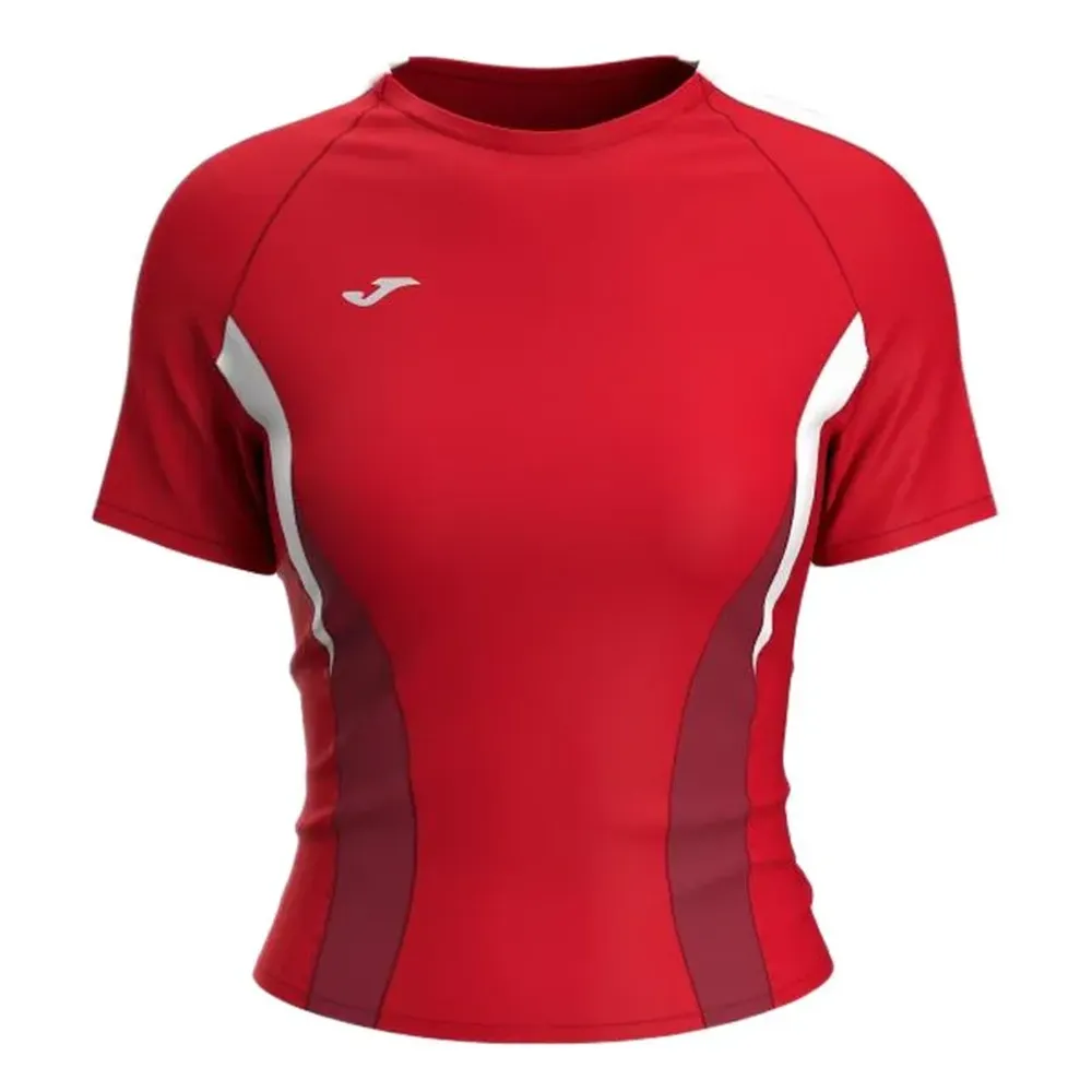 Женская теннисная футболка Joma Challenge Short Sleeve - red