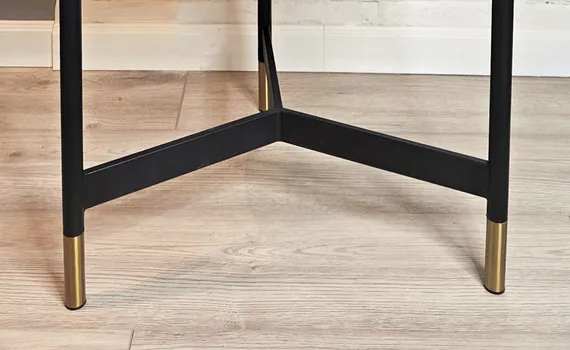 Журнальный столик Doppio Ø80х40 см, черная керамика Nero Marquina