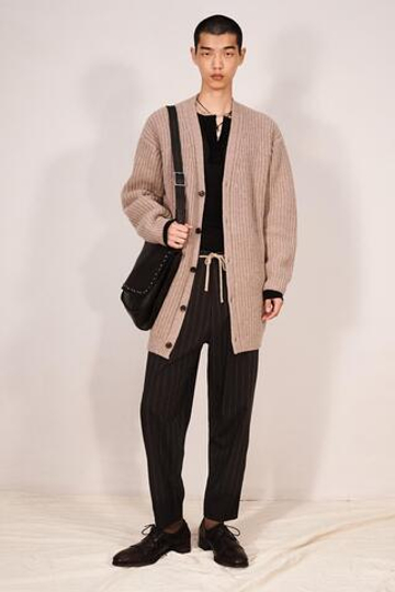 ZARA ДЛИННЫЙ КАРДИГАН ИЗ 100% ШЕРСТИ С НАШИВКОЙ НА ЛОКТЕ, БЕЖЕВЫЙ