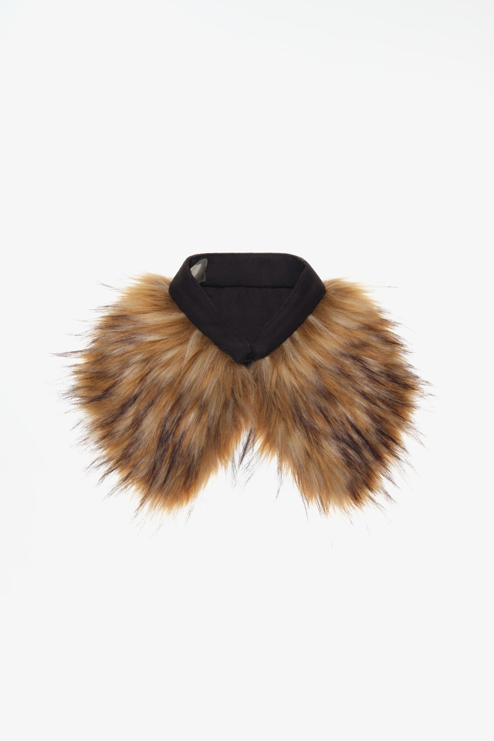 ZARA X JOHN GALLIANO ВОРОТНИК ИЗ ИСКУССТВЕННОГО МЕХА, СВЕТЛО-КОРИЧНЕВЫЙ