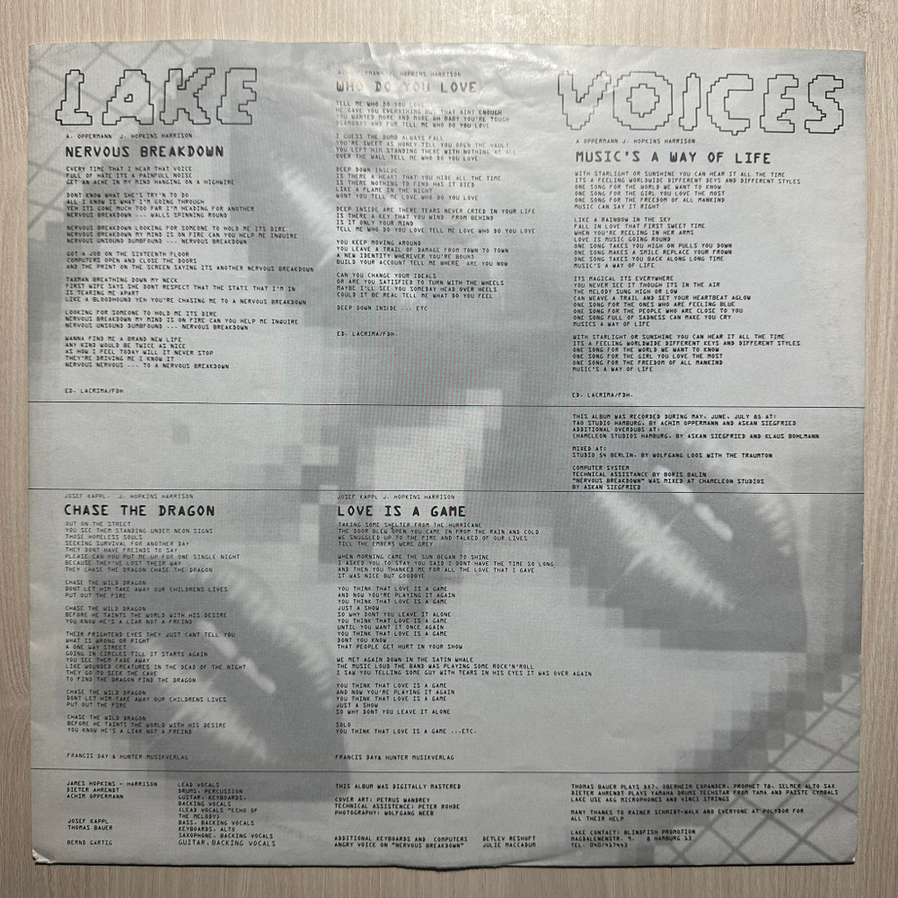 Lake - Voices (Европа 1985г.)