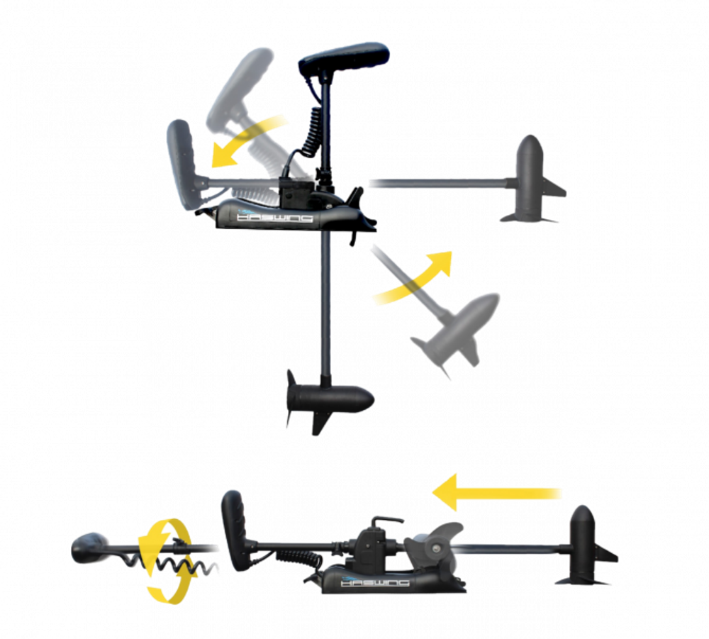 Электромотор Haswing Cayman B 55 lbs GPS с функцией якоря 55Lbs / 12В / 137см