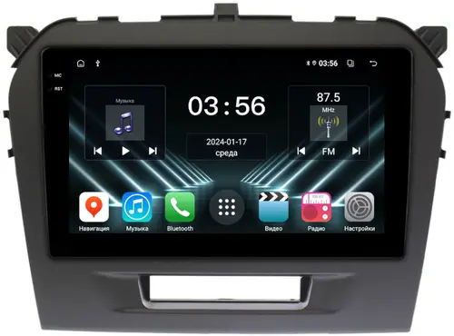Магнитола для Suzuki Vitara 2014-2022 (без штатной КЗВ) - FarCar S280 монитор 9.5" IPS на Android 13, CarPlay