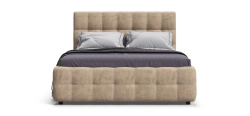 Босс Кровать+ПМ 160*200 Велюр Роял шампань