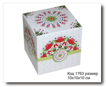 Коробочка подарочная кубик код 1763 размер 10х10х10 см