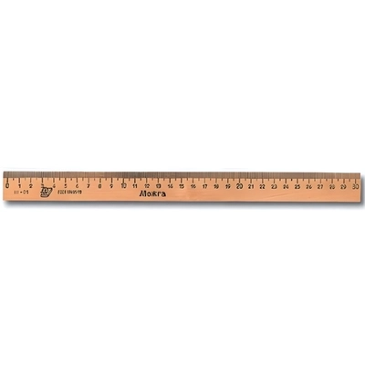 Линейка деревянная 30см ЛП-300 (1/50)
