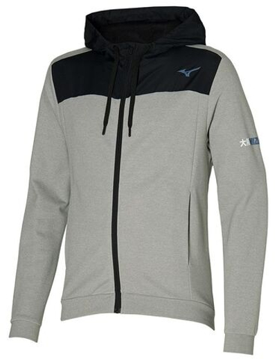 Мужская теннисная кофта Mizuno Sweat Jacket - gray melange