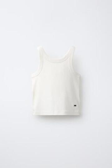ZARA ТОП С АППЛИКАЦИЕЙ, ЭКРЮ