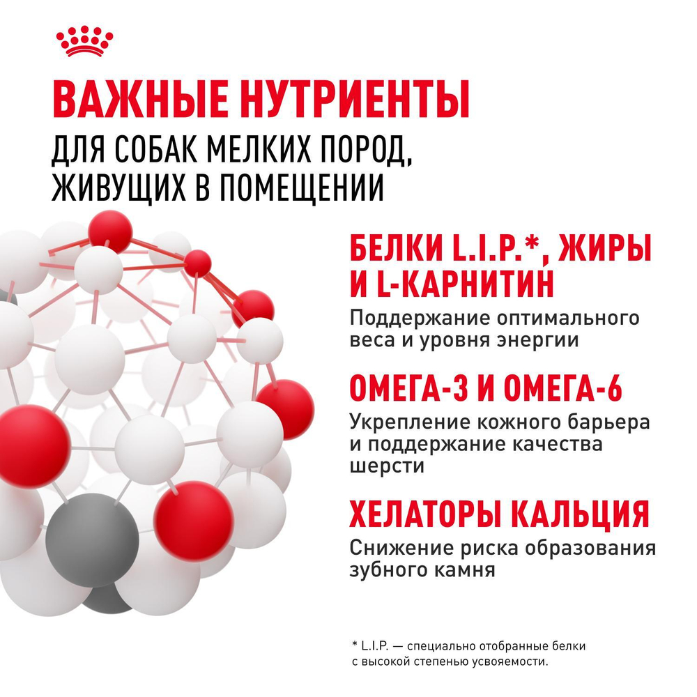 Royal Canin Mini Indoor Adult Мини Индор Эдалт Корм сухой для взрослых собак мелких пород в возрасте от 10 месяцев живущих в помещении 500г