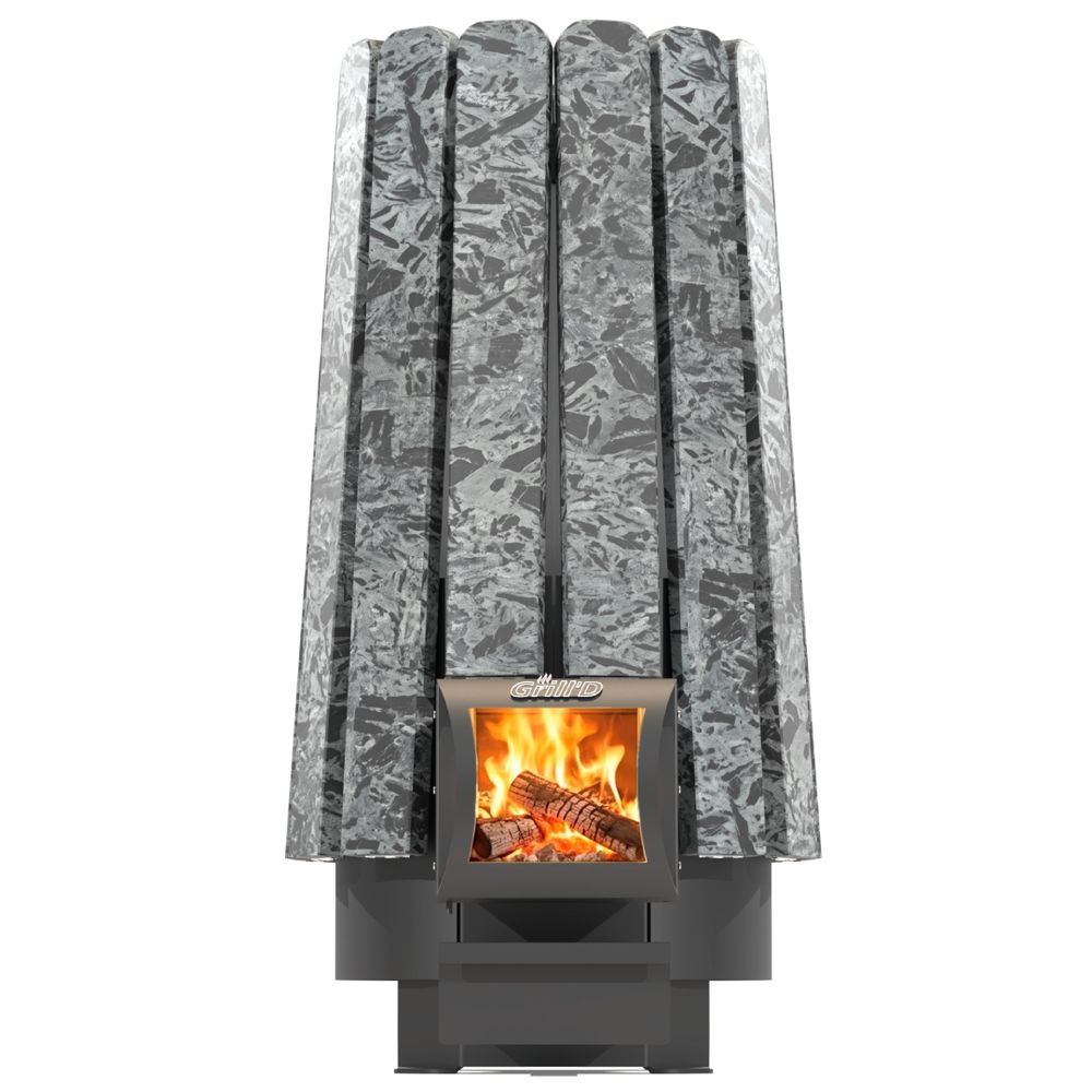 Дровяная банная печь Grill'D Cometa Vega 240 Long Stone (Серпентинит)