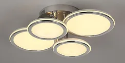 Люстра потолочная светодиодная Rilon 9301/2+2S CR, 120 Вт, хромированная