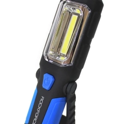 Лампа светодиодная аккумуляторная(4W COB+1W,2 магнита,крючок,180гр.,250Lm,1200mAh,USB провод,время раб.5ч,время заряд.3ч) RockForce##Rock FORCE RF-L02
