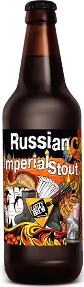 Пиво Крейзи Брю Русский Имперский Стаут / Crazy Brew Russian Imperial Stout 0.45 - стекло