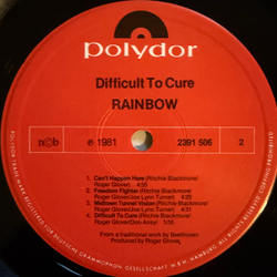Виниловая пластинка Rainbow - Difficult To Cure LP