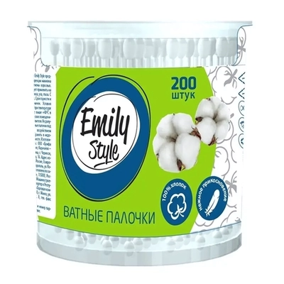 Ватные палочки банка 200шт Emily Style